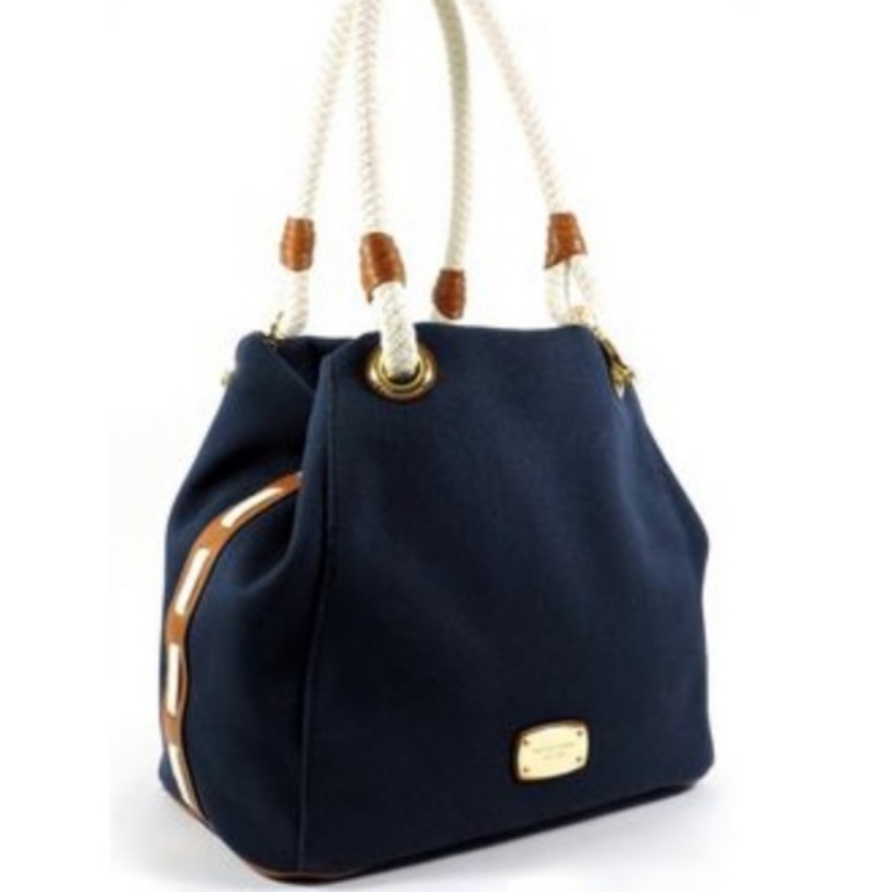 Michael Kors Marina Canvas Navy Tote